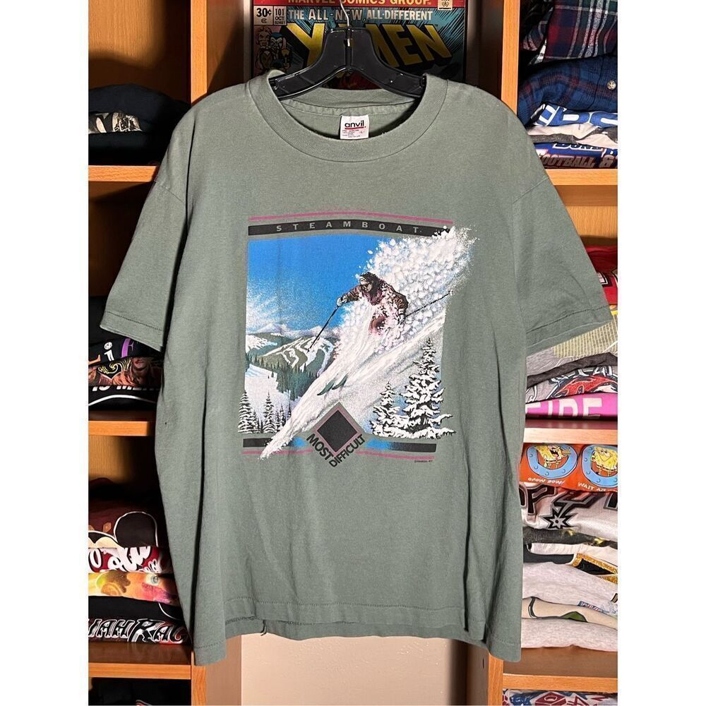 Vintage 90s San Segal Steamboat Ski Most Difficult Tee